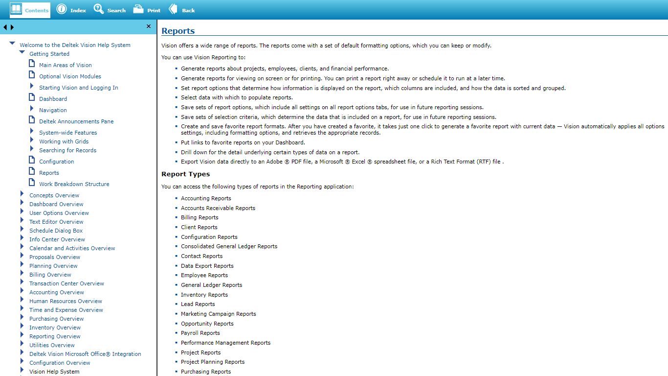Reports - Deltek